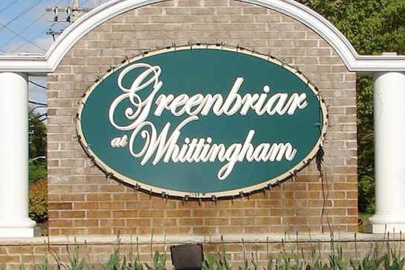 The community sign for Greenbriar in Monroe, New Jersey.