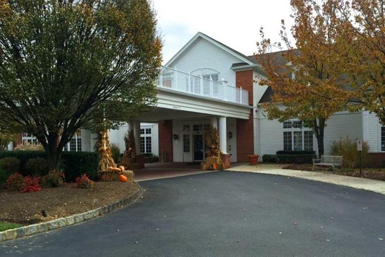 Exterior view of Village Grande at Bear Creek in West Windsor, New Jersey.