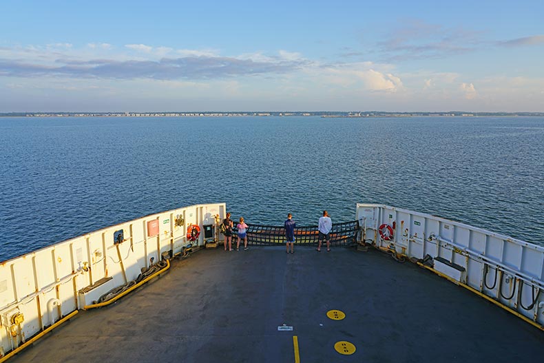 View of the Cape May-Lewes Ferry in Cape May, New Jersey.