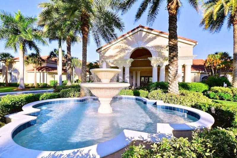 A fountain on the grounds of Cascades at St. Lucie West in Port St. Lucie, Florida.