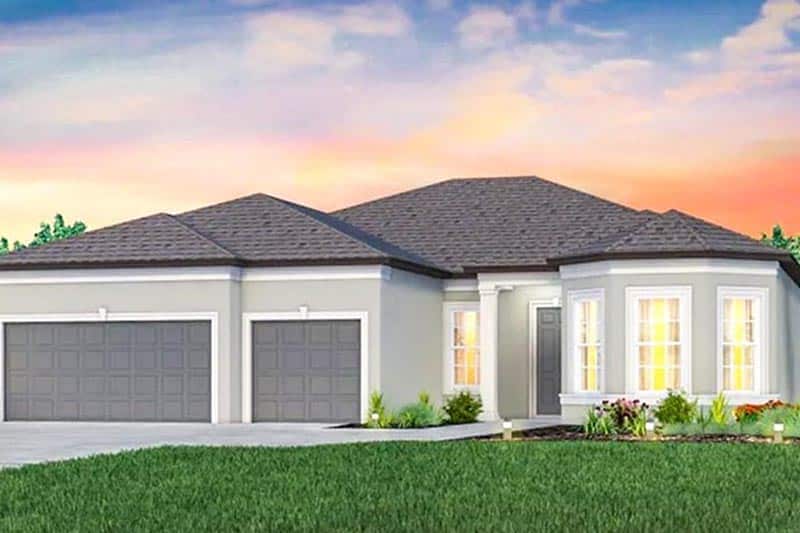 Rendering of a home at Del Webb BayView in Parrish, Florida.