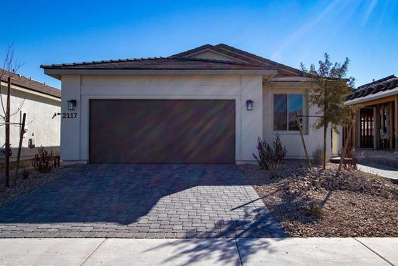 Exterior view of a home in Del Webb at North Ranch in North Las Vegas, Nevada.