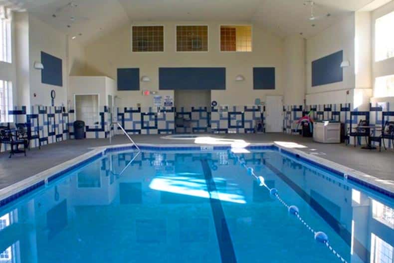 The indoor pool at Lago Vista in Lockport, Illinois.