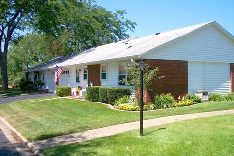 Exterior view of a home at Leisure Village in Fox Lake near the Illinois-Wisconsin border.