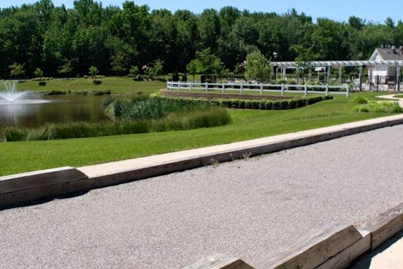 The landscaped grounds of Madison Crossing at Birch Hill in Old Bridge, New Jersey.