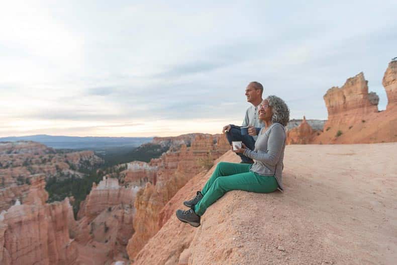 A 55+ couple enjoying their desert retirement.