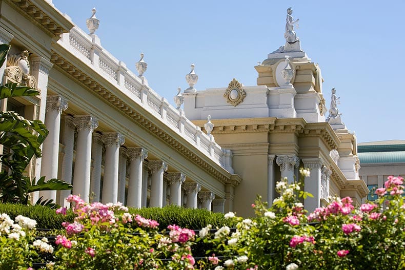 Day time view of the historic County Courthouse in Riverside, California, a city with Inland Empire homes for sale.