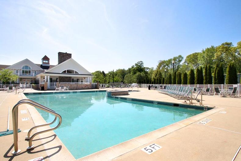 The outdoor pool at Riviera at Freehold in Freehold Township, New Jersey.