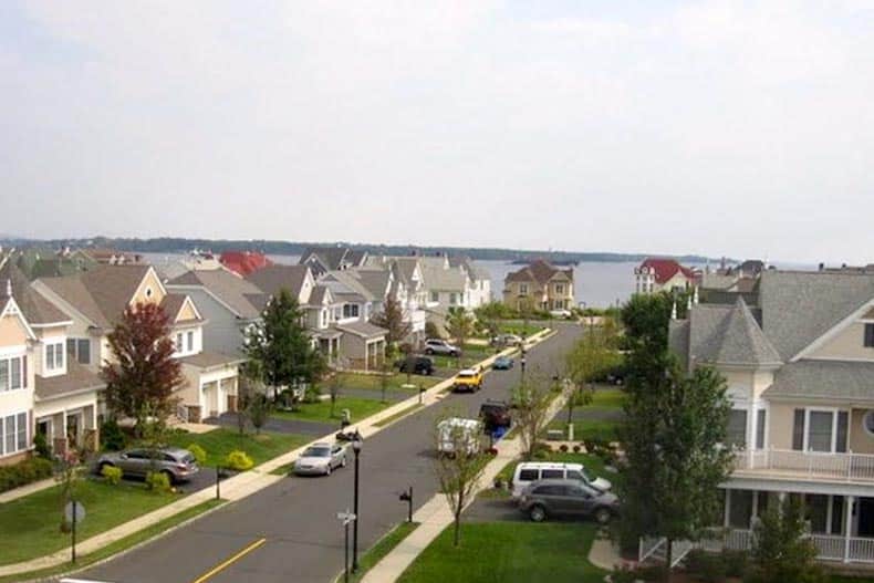 Views of the water from Shoregate in South Amboy, New Jersey.