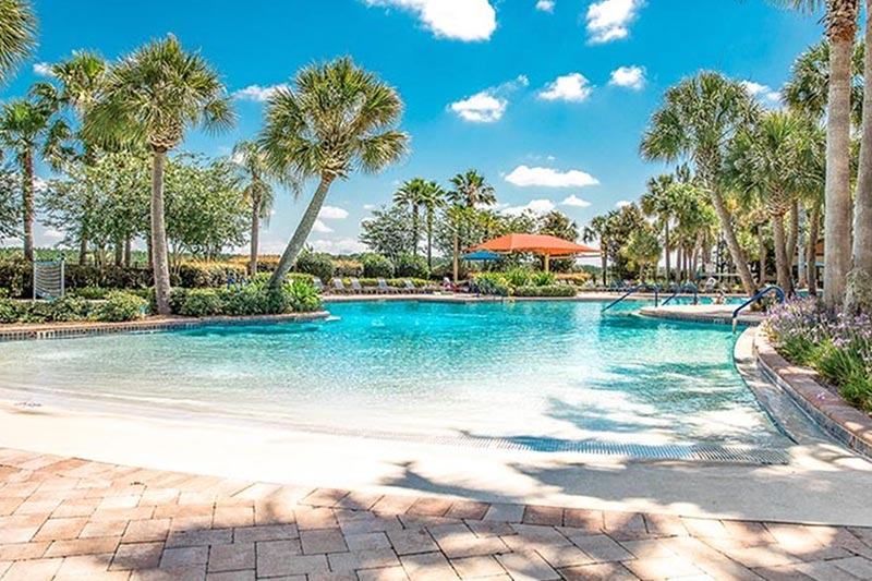 The outdoor resort-style pool at Stone Creek in Ocala, Florida.