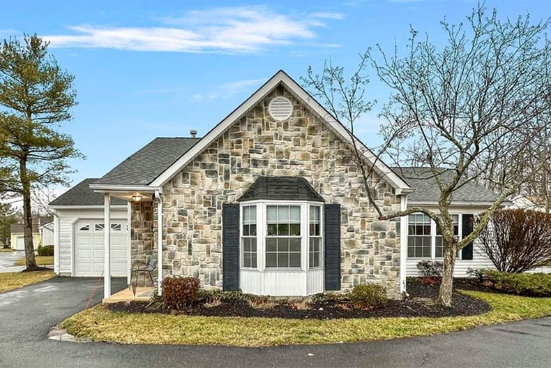 Exterior view of a home in Surrey Downs in Freehold, New Jersey.