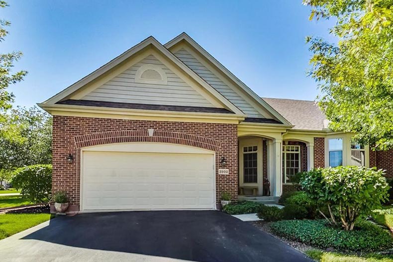 Exterior view of a home in The Lakes of Boulder Ridge in Lake In The Hills, Illinois.