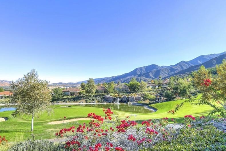 A picturesque view of the golf course at Trilogy at Glen Ivy in Corona, California.