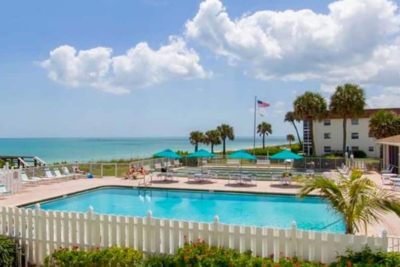 The outdoor pool at Vista Del Mar in Vero Beach, Florida.