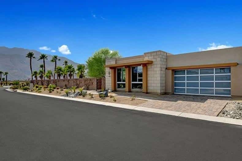 Exterior view of a home at Escena in Palm Springs, California.