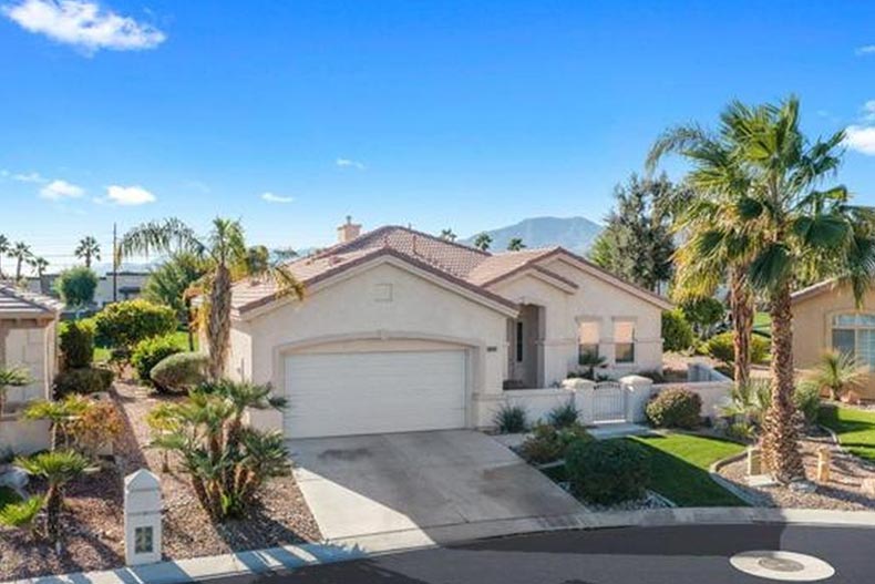 Exterior view of a home in Heritage Palms in Indio, California.