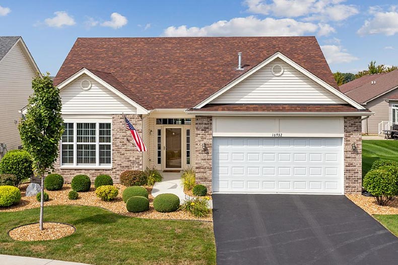 Exterior view of a home at Lago Vista in Lockport, Illinois.