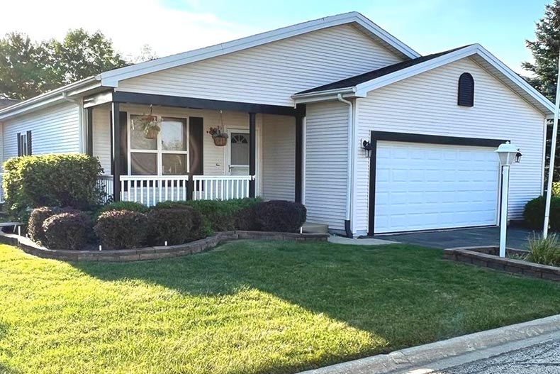 Exterior view of a home at Saddlebrook Farms in Grayslake, Illinois.