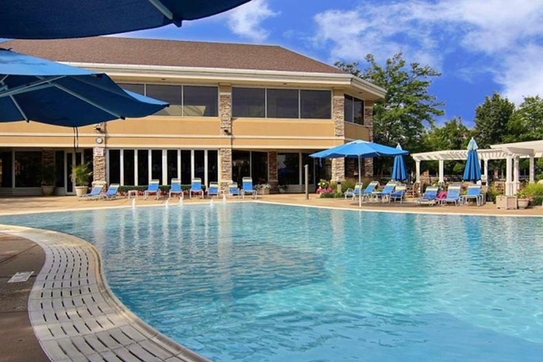 The outdoor pool at Sun City Huntley in Huntley, Illinois.