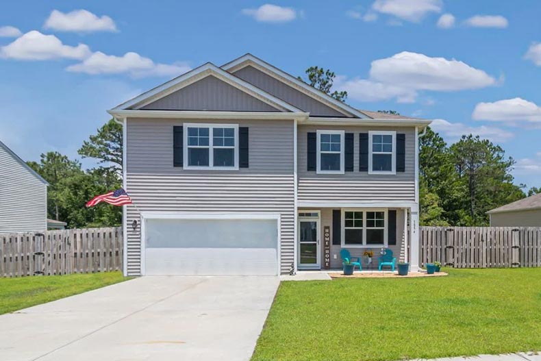 Exterior view of a home in Avalon in Bolivia, North Carolina.