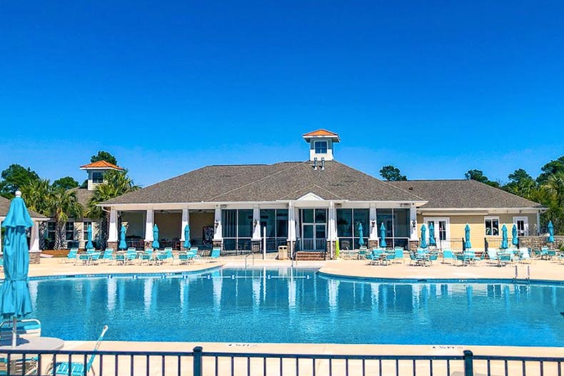 The outdoor pool at Berkshire Forest in Myrtle Beach, South Carolina.