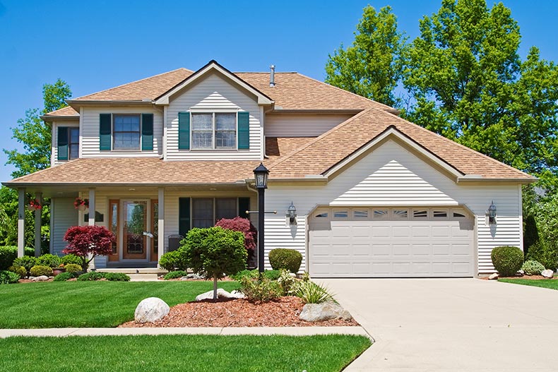 Exterior view of a home in the suburbs of Ohio.