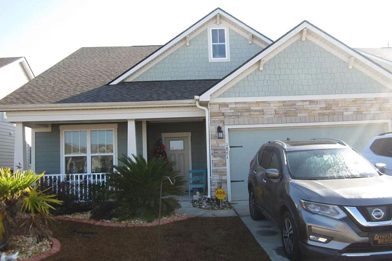 Exterior view of a house in Park Place in Myrtle Beach, South Carolina.