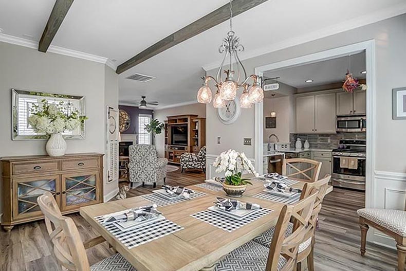 Interior view of a model home at Bailey’s Glen in Cornelius, North Carolina.