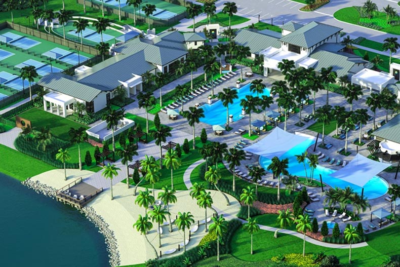 Aerial rendering of Brightmore at Wellen Park in Venice, Florida.