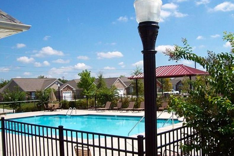 The outdoor pool at Colonial Village in Lebanon, Tennessee.