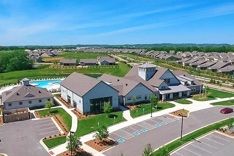 Aerial view of Del Webb Southern Springs in Spring Hill, Tennessee.