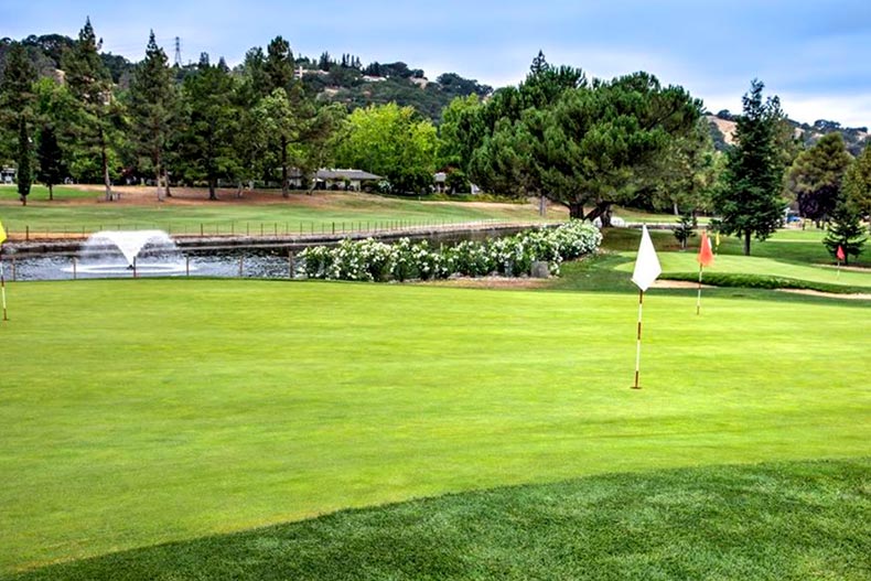 The golf course on the grounds of Rossmoor in Walnut Creek, California.