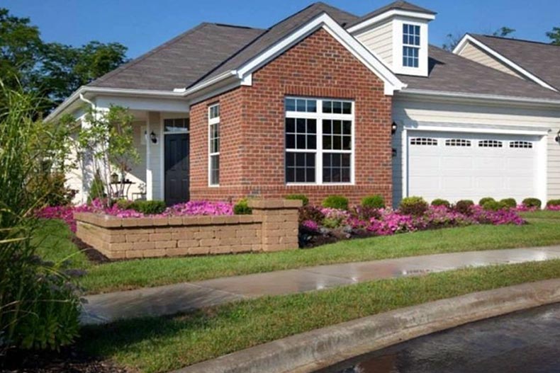 Exterior view of a home in The Courtyards at Harrisburg in Harrisburg, North Carolina.