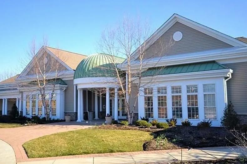 Exterior view of a community building on the grounds of The Reserve at Gwynedd in Lansdale, Pennsylvania.