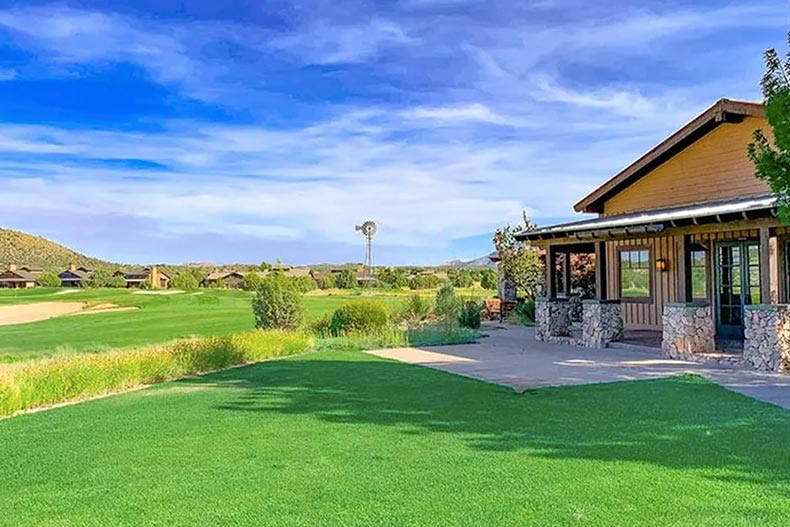The grounds outside the clubhouse at Talking Rock in Prescott, Arizona.