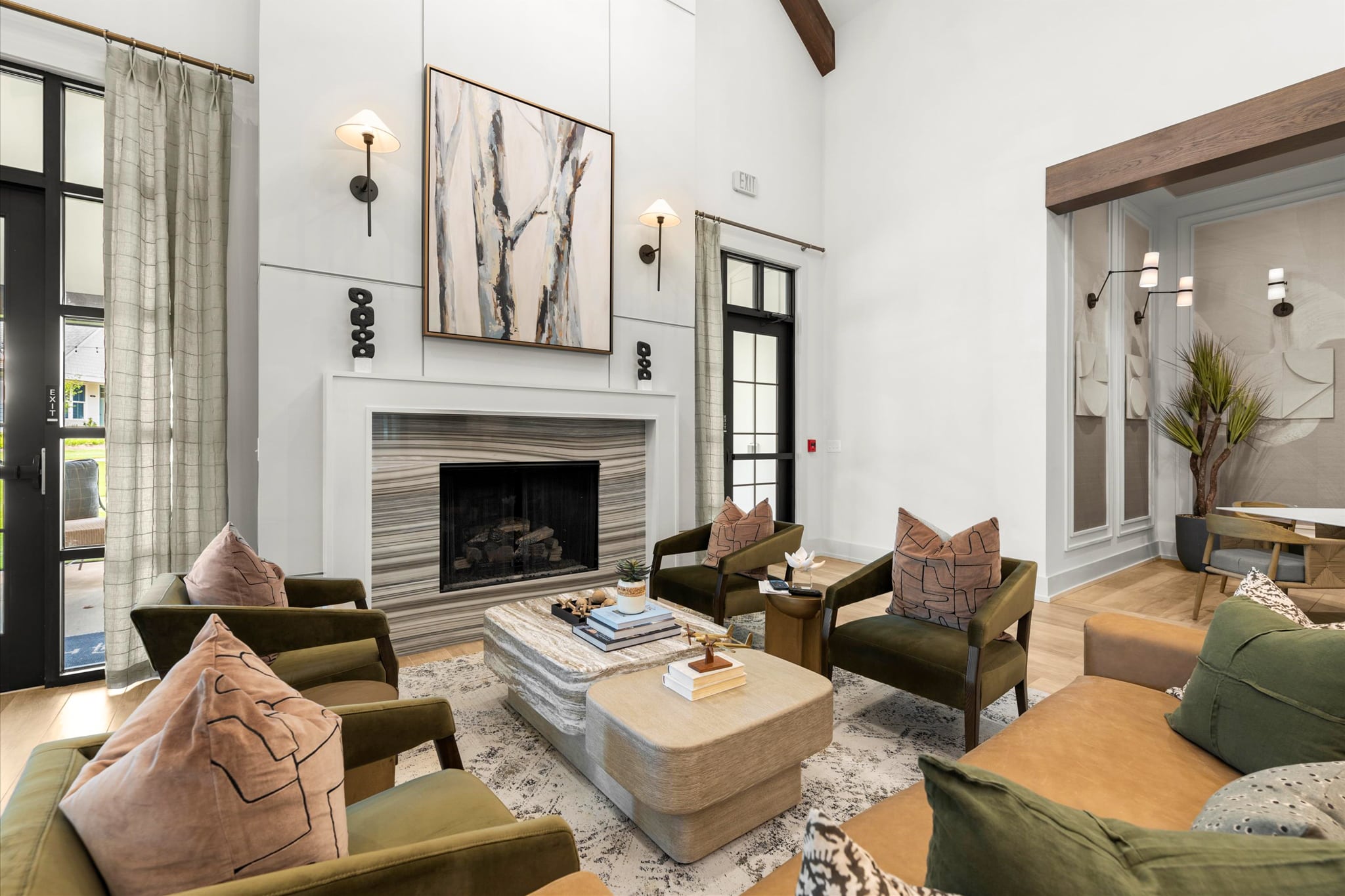 Lounge Seating around Fireplace