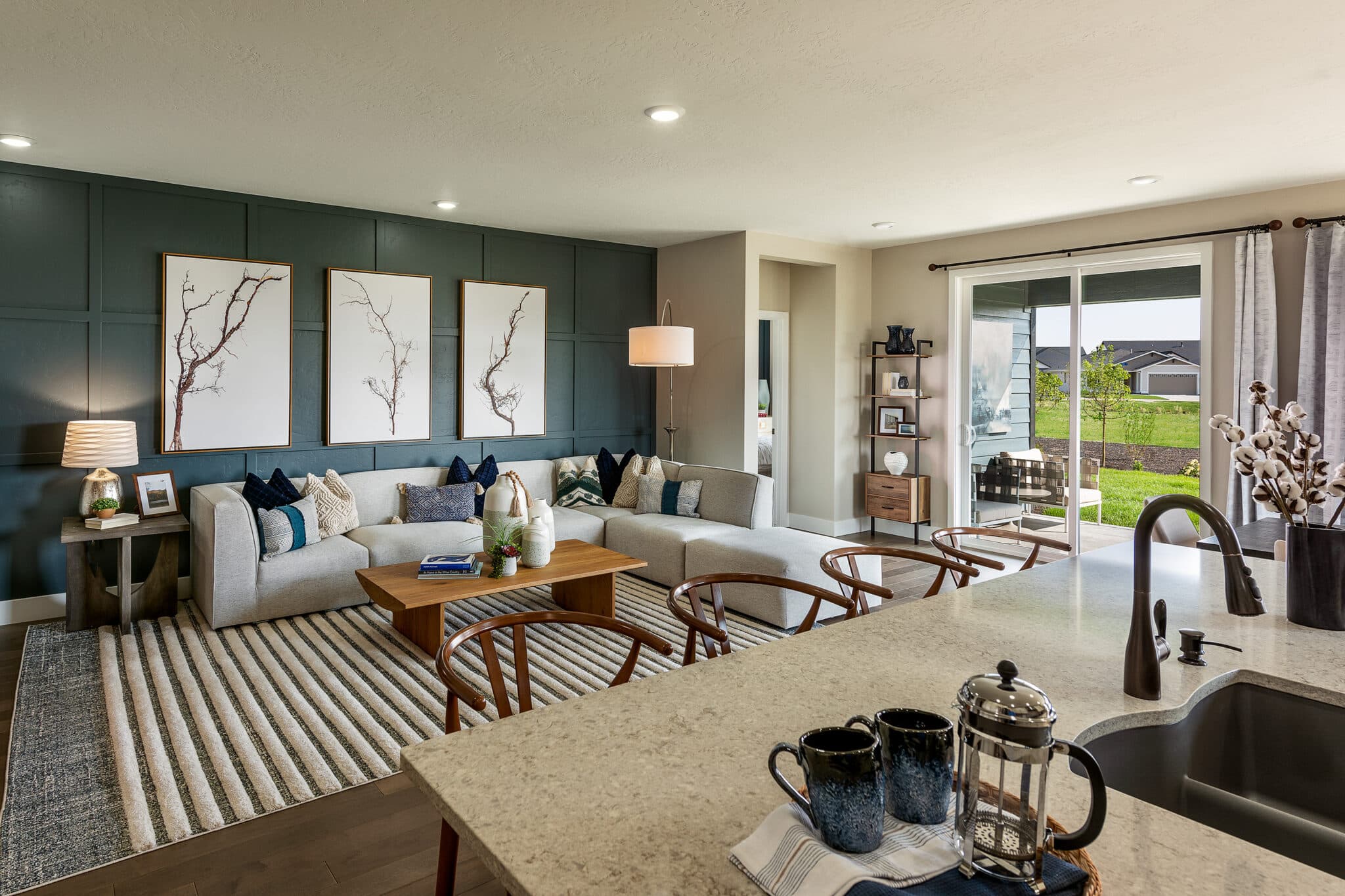 Kitchen and Living Areas