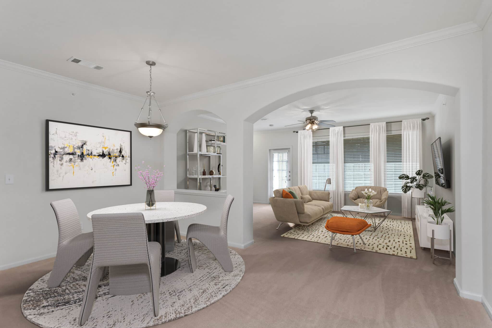 Dining and Living Areas