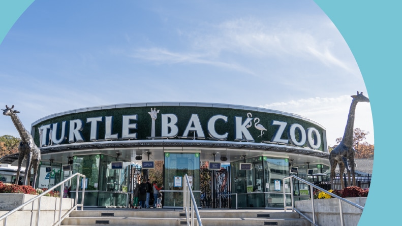 The entrance to the Turtle Back Zoo in Essex County, New Jersey,  a good place to retire.