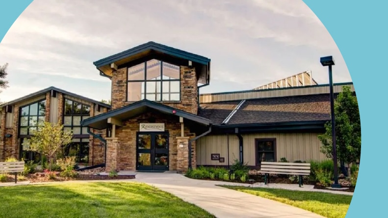 The clubhouse at Heather Gardens in Aurora, Colorado.