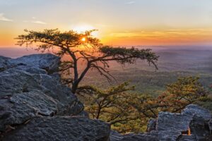 The Cheaha Mountain State Park in Alabama.