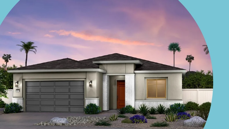 A rendering of a home in Del Webb Desert Retreat in Indio, California.