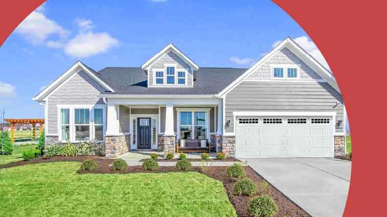 A new home in Gatherings at Aurora in McCordsville, Indiana.