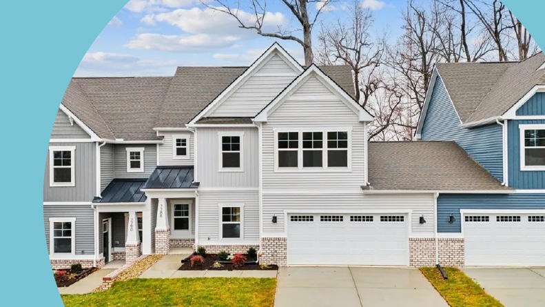 A new row of houses at Oak Crest Townhomes in Mechanicsville, Virginia.