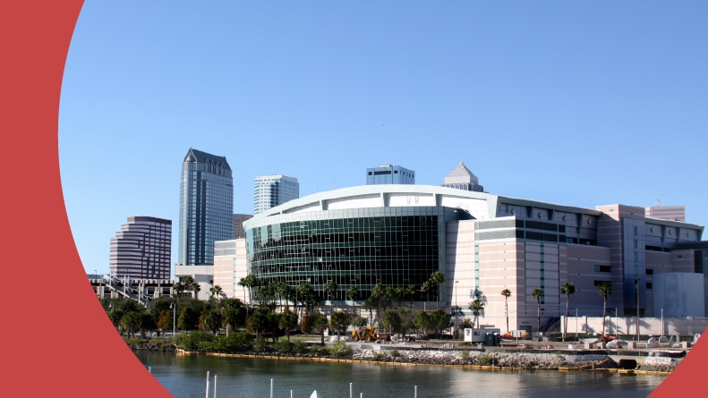 The Saint Pete Times Forum Stadium in Tampa, Florida.