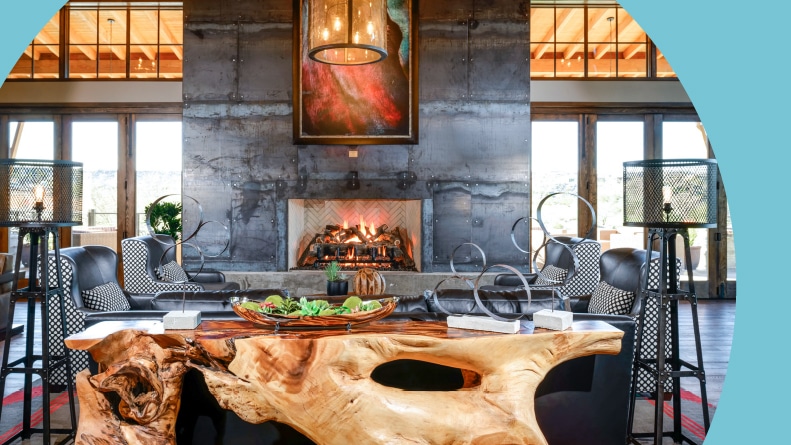 Interior view of the lounge at Trilogy at Wickenburg Ranch in Arizona.