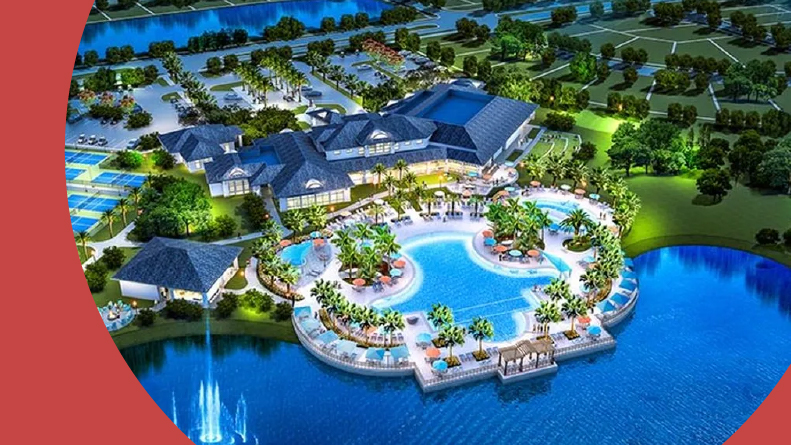 Rendering of an aerial view of Del Webb Sunbridge in St. Cloud, Florida.