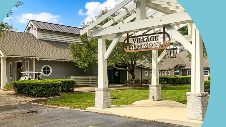 Exterior view of the Village Commons at Watersound Origins in Watersound, Florida.