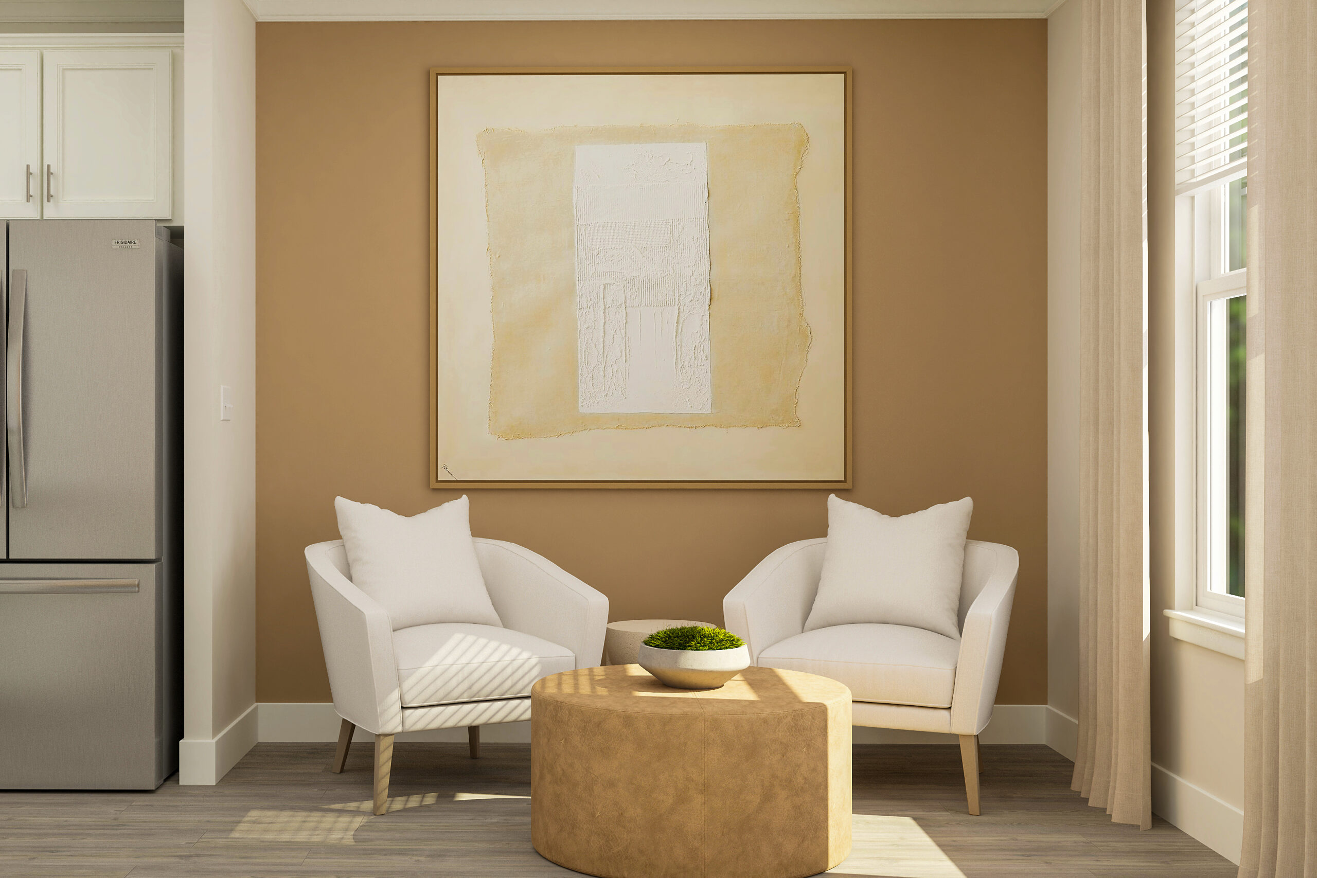 Model Sitting Area with Chairs