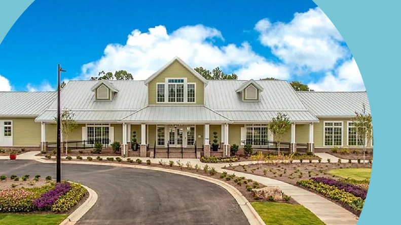 The clubhouse at Cresswind Charlotte in Charlotte, North Carolina.